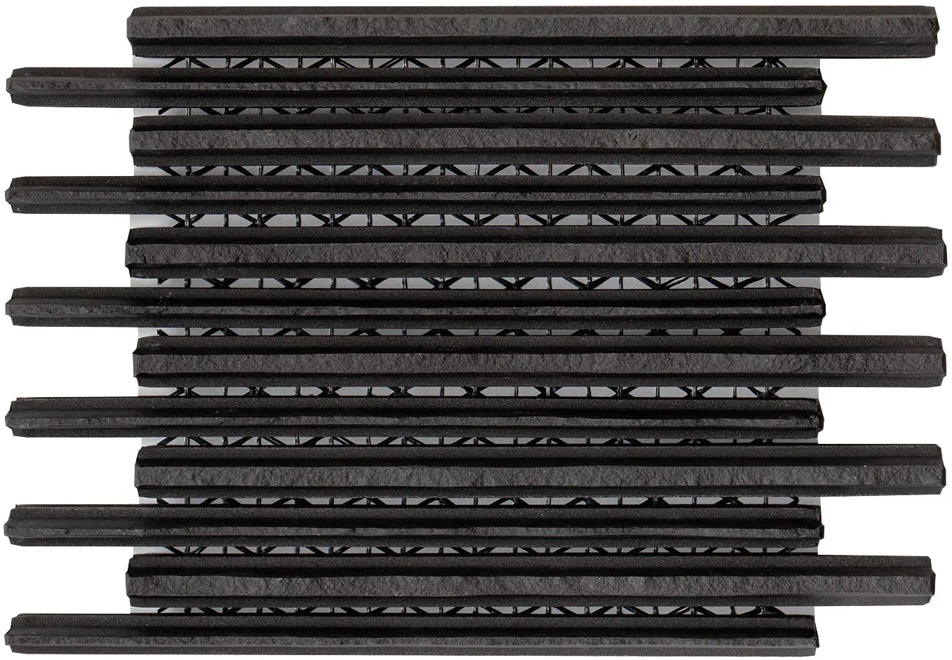 Japanese ceramic wall tiles Sureto Sample in Black from Mittsu Japanese Tiles