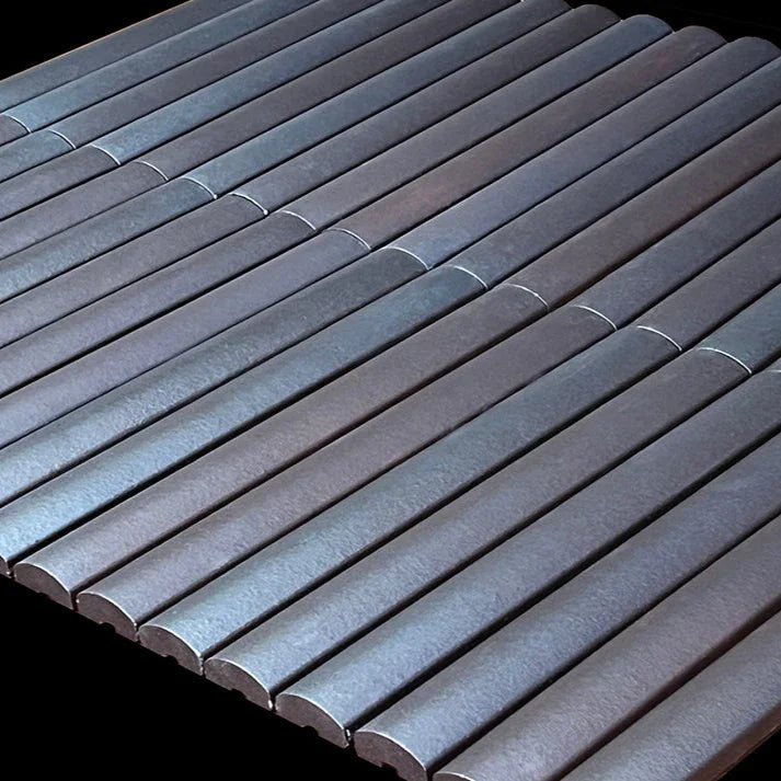 Japanese ceramic wall tiles Taki in Haniwa Clay from Mittsu Japanese Tiles