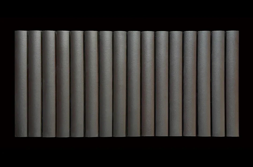 Japanese ceramic wall tiles Taki in Smoky Black from Mittsu Japanese Tiles