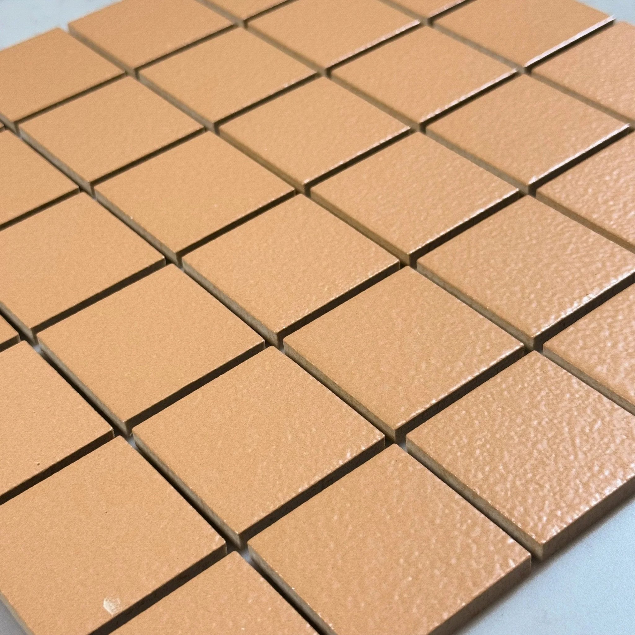 Japanese ceramic wall tiles Tanjun Sample in Brown from Mittsu Japanese Tiles