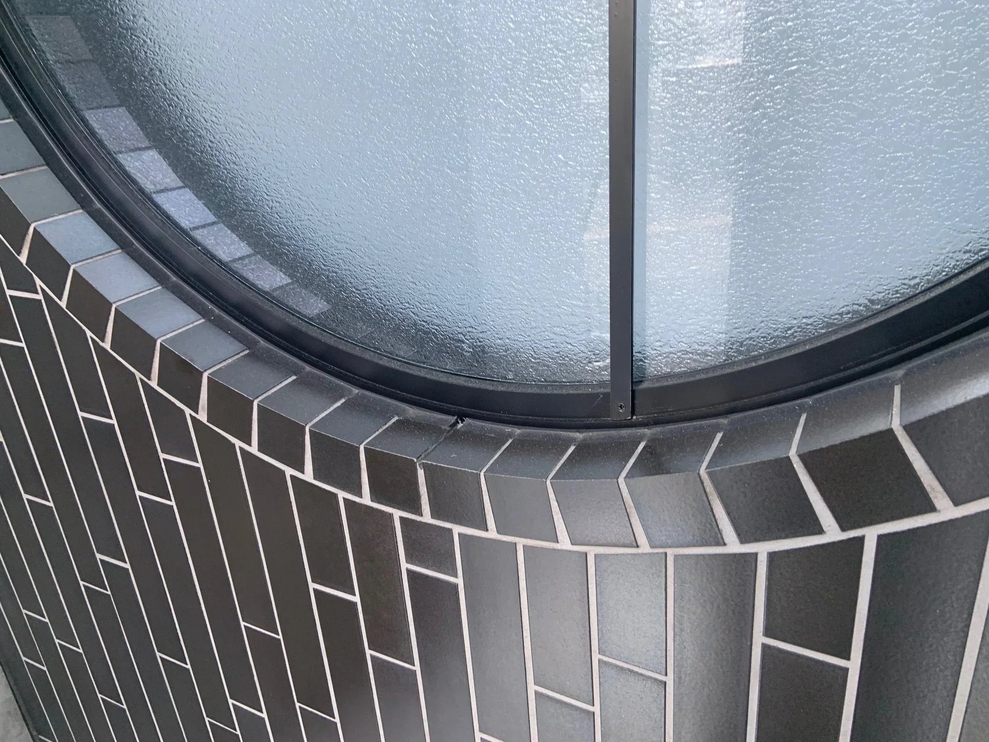 Japanese ceramic wall tiles Tsuyoi Sample in Gold Fleck from Mittsu Japanese Tiles