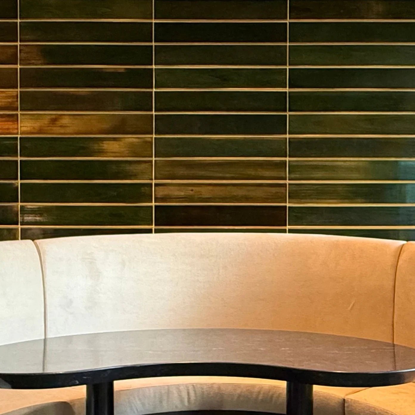 Japanese ceramic wall tiles Wall Oribe in 900x150 from Mittsu Japanese Tiles