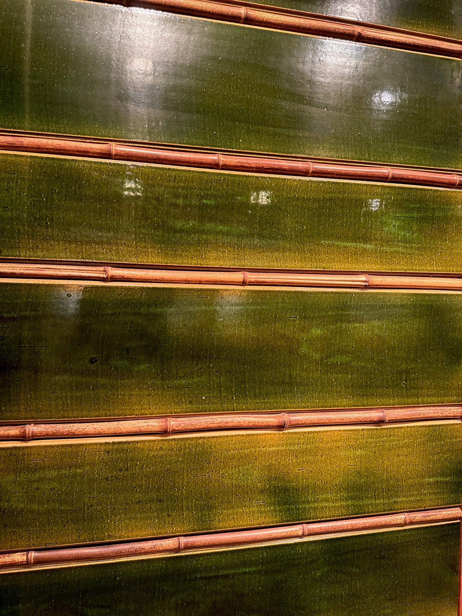 Japanese ceramic wall tiles Wall Oribe Sample in 900x150 from Mittsu Japanese Tiles