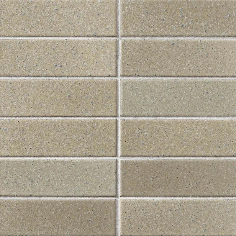 Japanese ceramic wall tiles Yoroi Sample in Beige from Mittsu Japanese Tiles