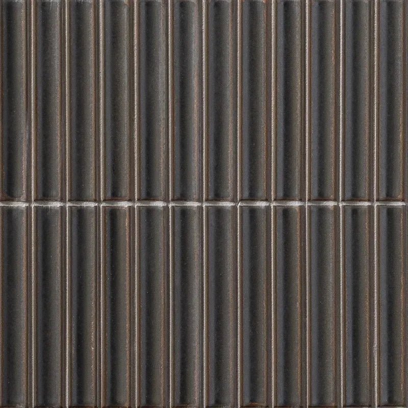 Japanese ceramic wall tiles Yukasumi Sample in Black from Mittsu Japanese Tiles