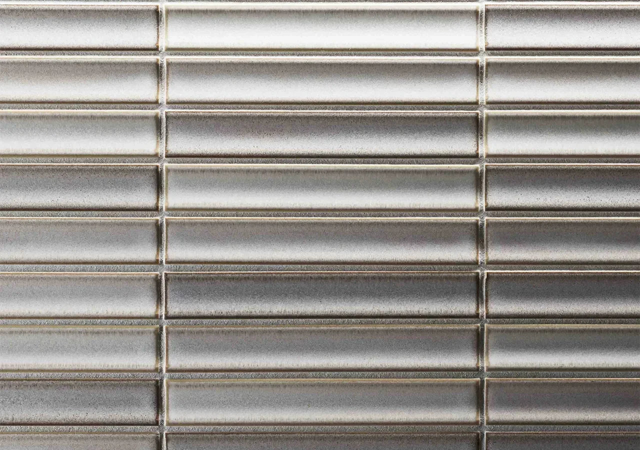 Japanese ceramic wall tiles Yukasumi Sample in Gray from Mittsu Japanese Tiles