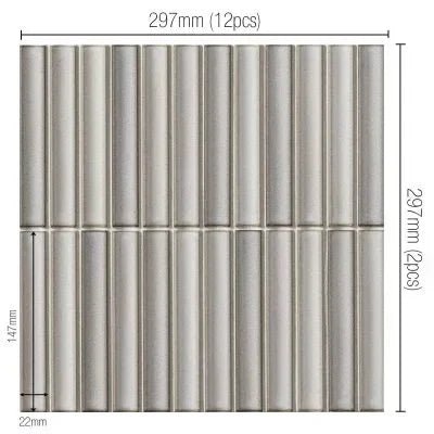 Japanese ceramic wall tiles Yukasumi Sample in Gray from Mittsu Japanese Tiles