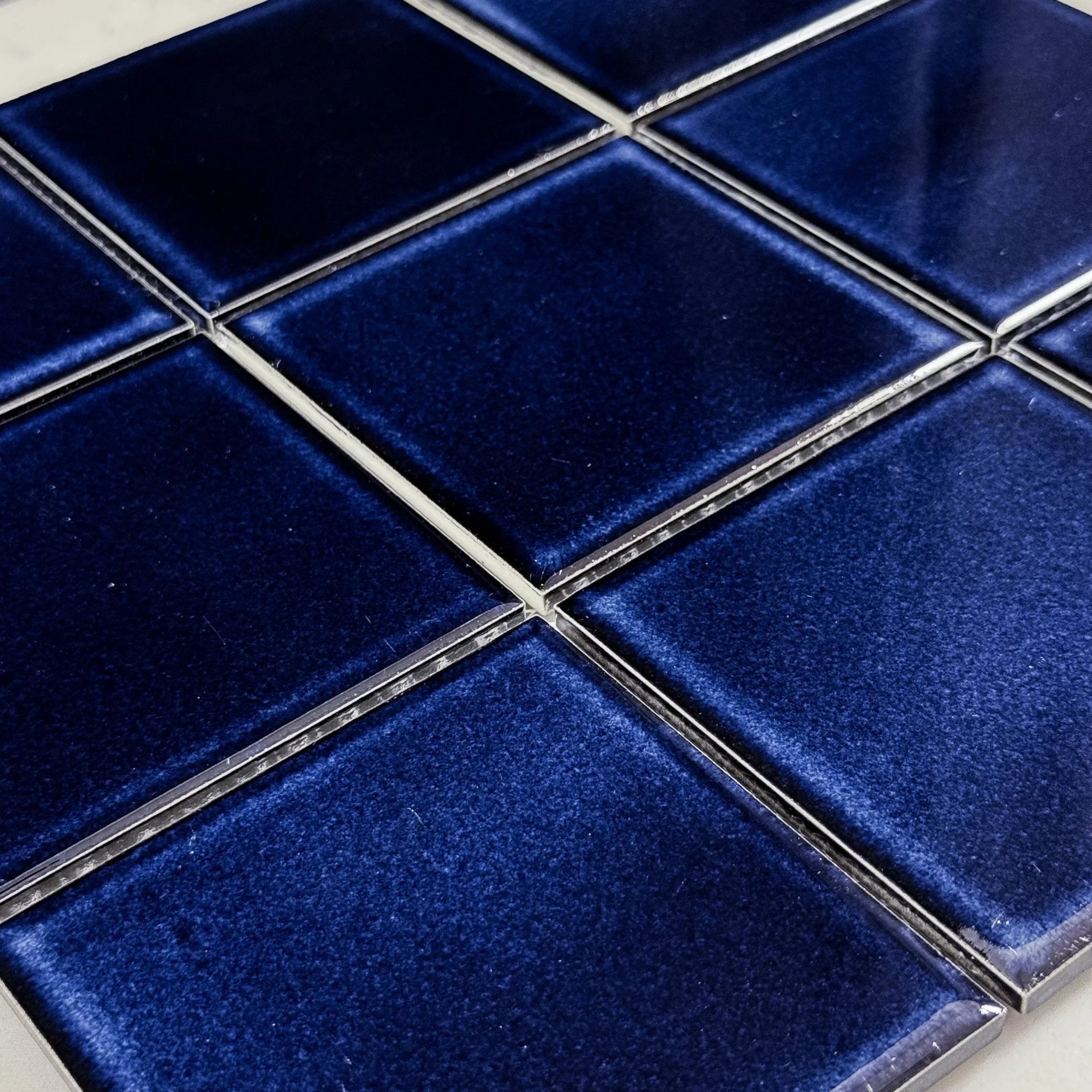 Japanese ceramic wall tiles Yuki Square Sample in Square 95 from Mittsu Japanese Tiles