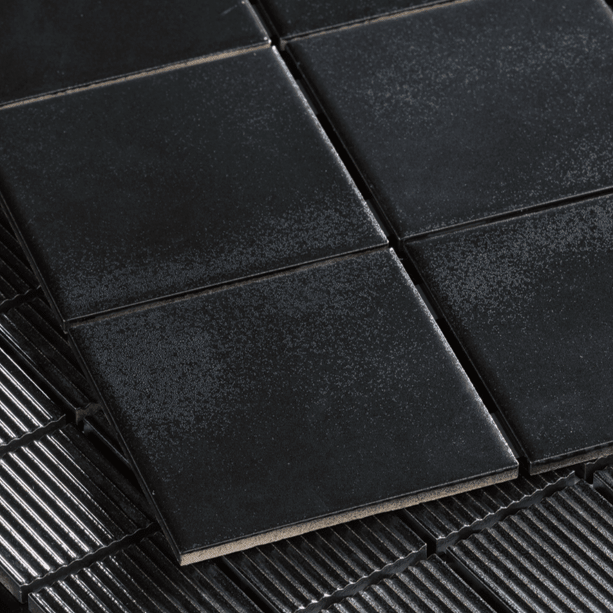 Japanese ceramic wall tiles Biyusai in Moss Green from Mittsu Japanese Tiles