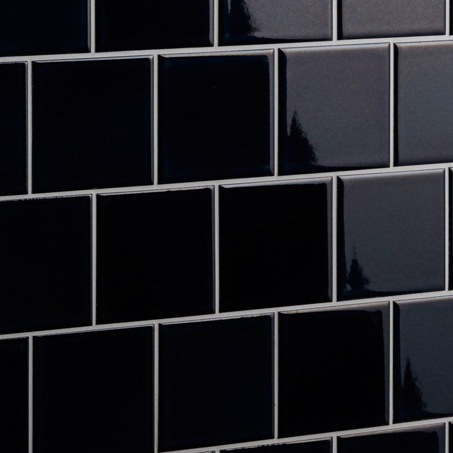 Japanese ceramic wall tiles Biyusai Sample in Moss Green from Mittsu Japanese Tiles