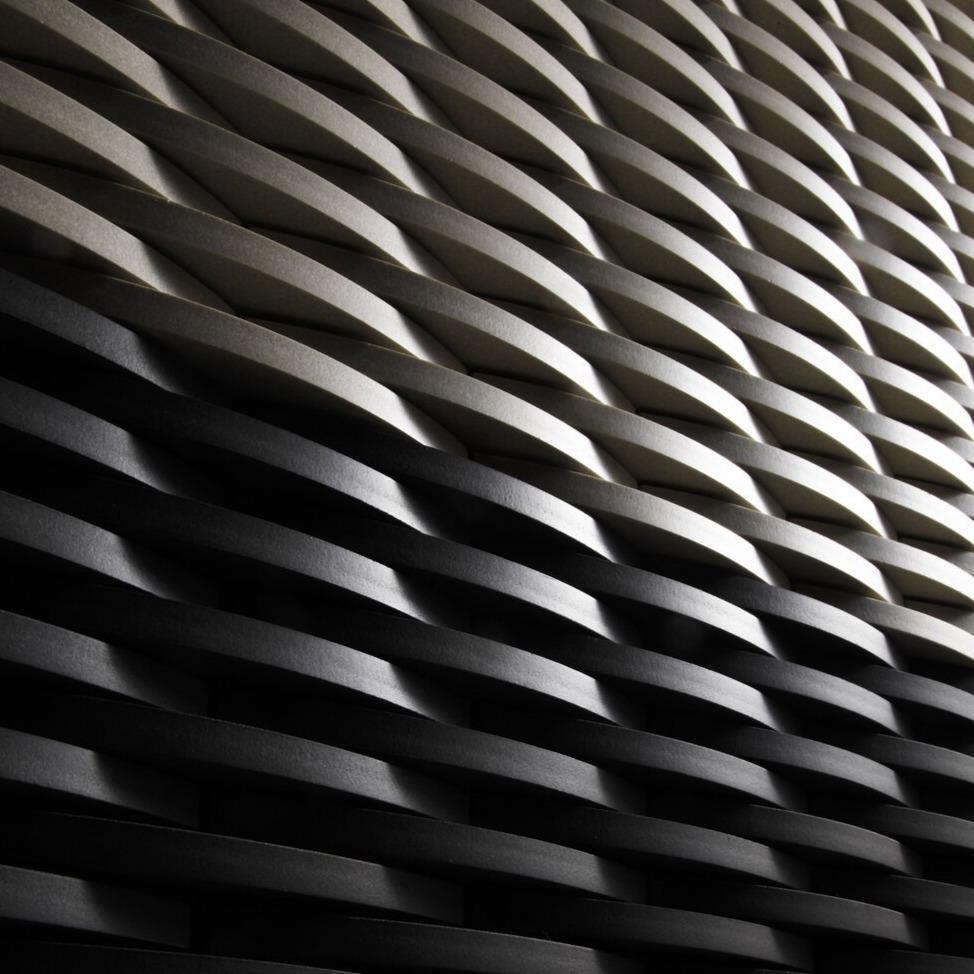 Japanese ceramic wall tiles Crescent in Black from Mittsu Japanese Tiles