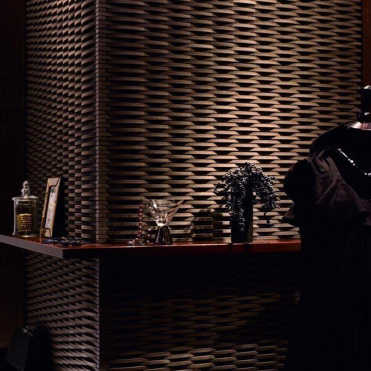 Japanese ceramic wall tiles Crescent in Black from Mittsu Japanese Tiles