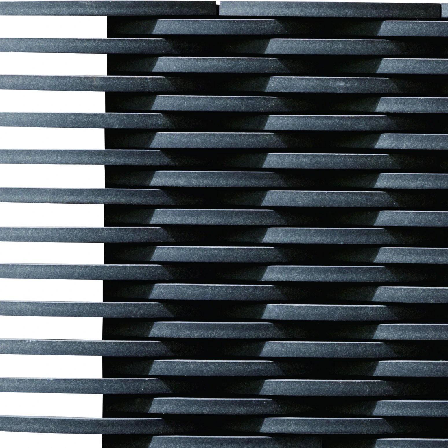 Japanese ceramic wall tiles Crescent in Black from Mittsu Japanese Tiles