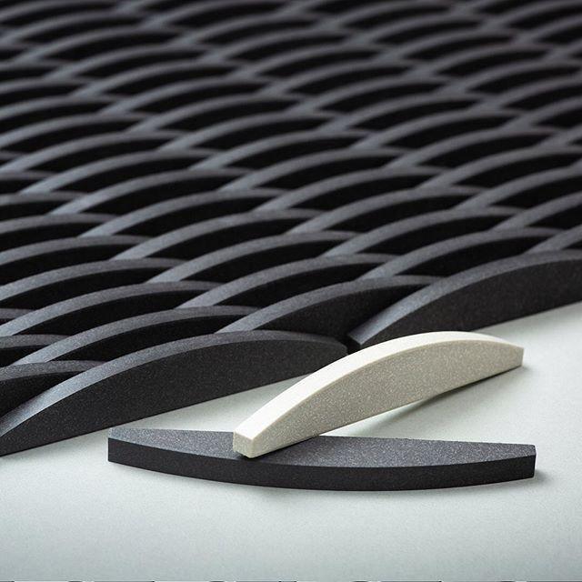 Japanese ceramic wall tiles Crescent Sample in Black from Mittsu Japanese Tiles