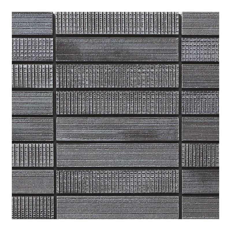 Japanese ceramic wall tiles Homura Sample in Black from Mittsu Japanese Tiles