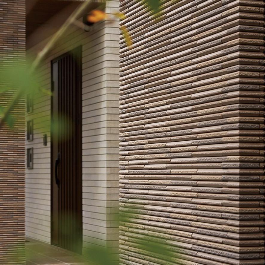 Japanese ceramic wall tiles Hosowari Sample in Normal from Mittsu Japanese Tiles