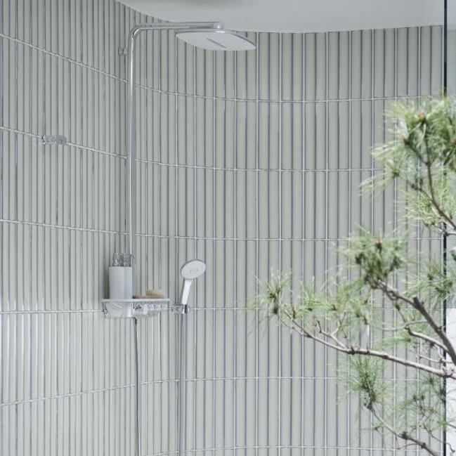 Japanese ceramic wall tiles Izumo in White from Mittsu Japanese Tiles