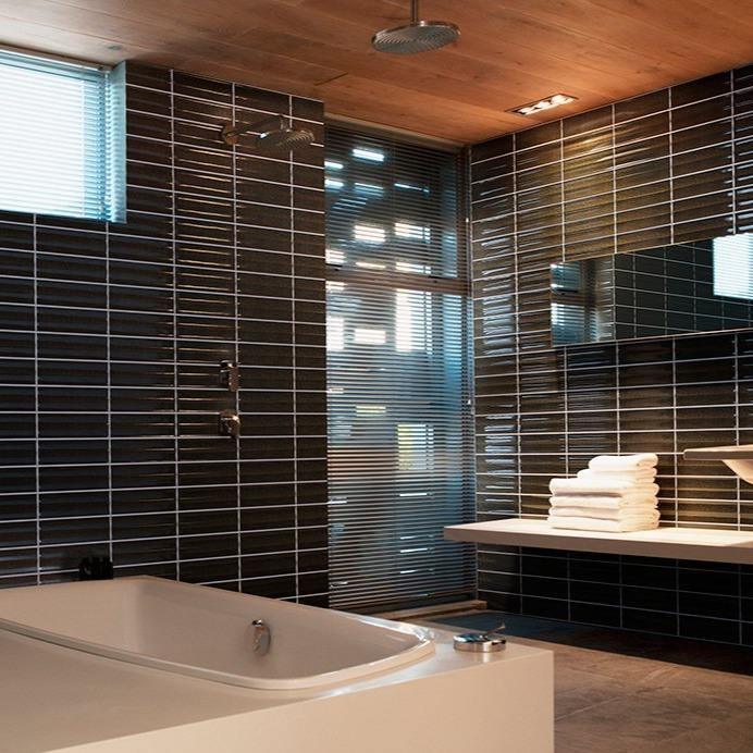 Japanese ceramic wall tiles Izumo Sample in White from Mittsu Japanese Tiles