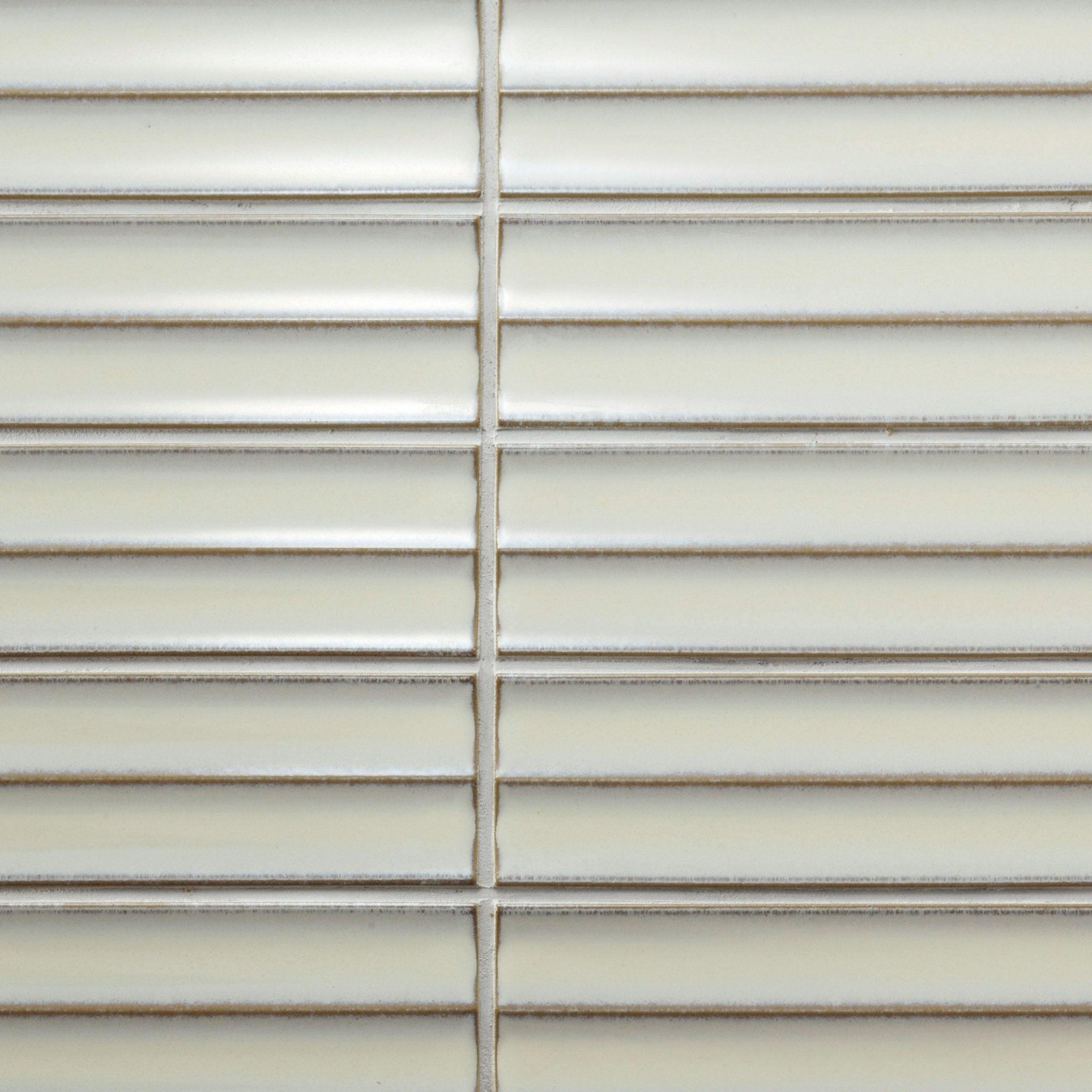 Japanese ceramic wall tiles Izumo Sample in White from Mittsu Japanese Tiles