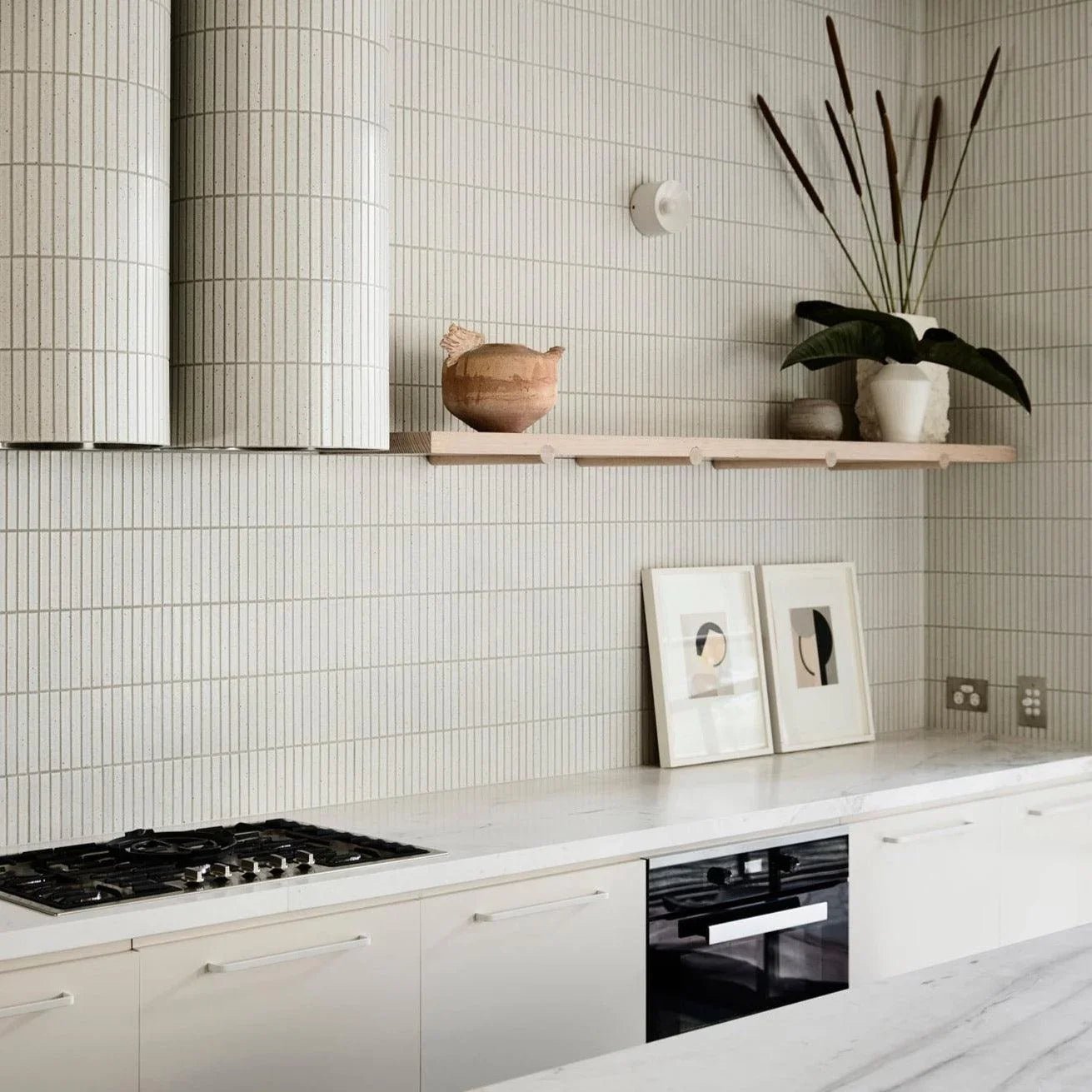 Japanese ceramic wall tiles Kaji Border in Wrought Iron from Mittsu Japanese Tiles