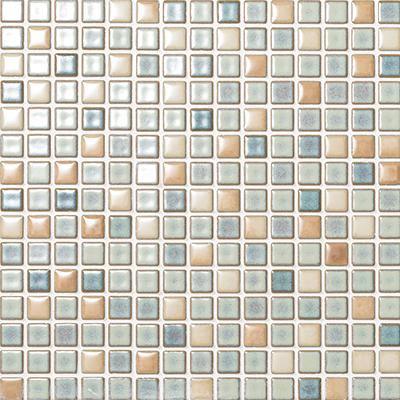 Japanese ceramic wall tiles Kaleido Glaze in Light Blue Mix from Mittsu Japanese Tiles
