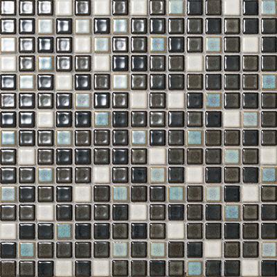Japanese ceramic wall tiles Kaleido Glaze in Black Mix from Mittsu Japanese Tiles