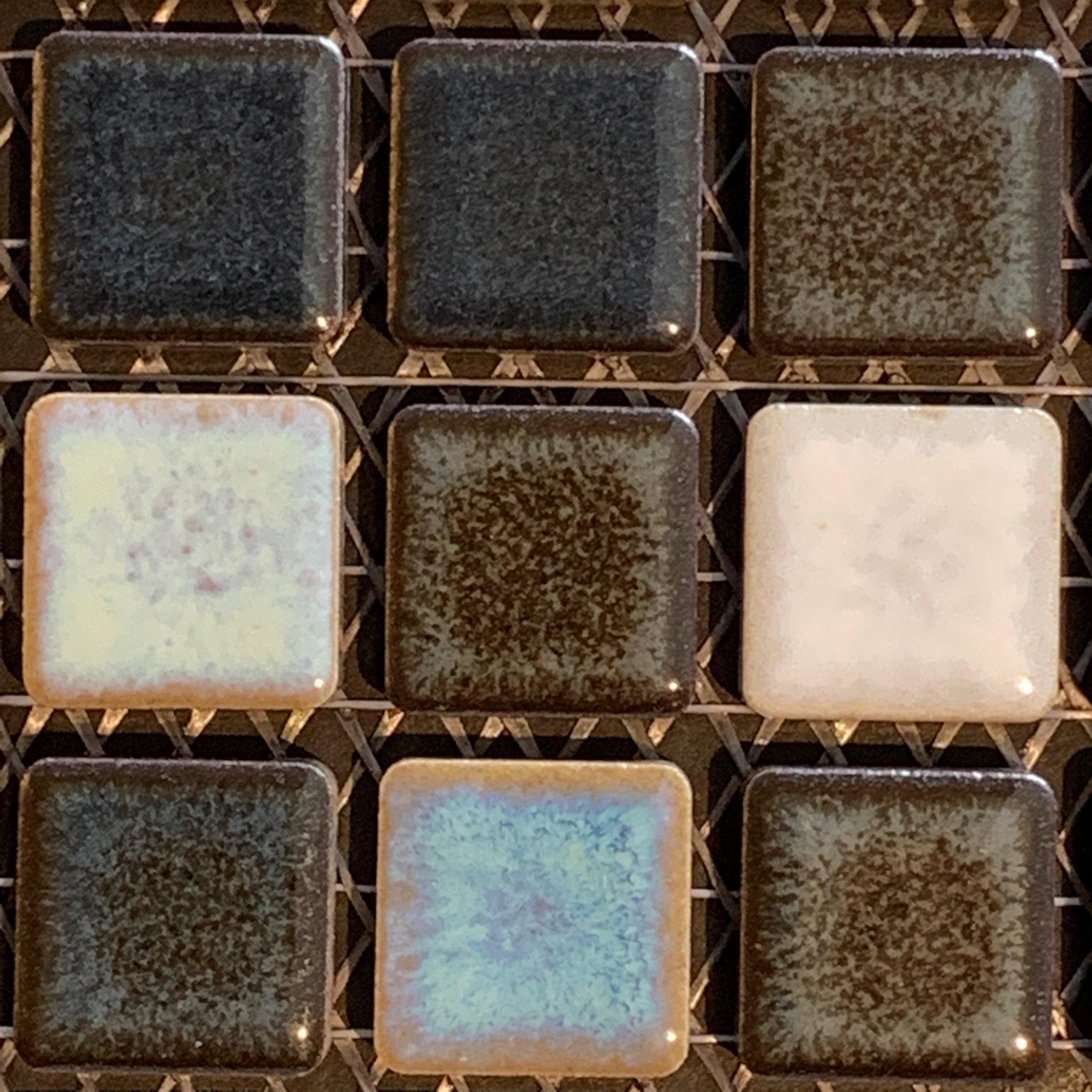 Japanese ceramic wall tiles Kaleido Glaze in Black Mix from Mittsu Japanese Tiles