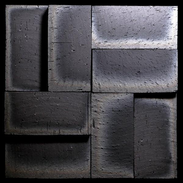 Japanese ceramic wall tiles Koyo Ibushi Kasuri in Uneven Wall Tile from Mittsu Japanese Tiles