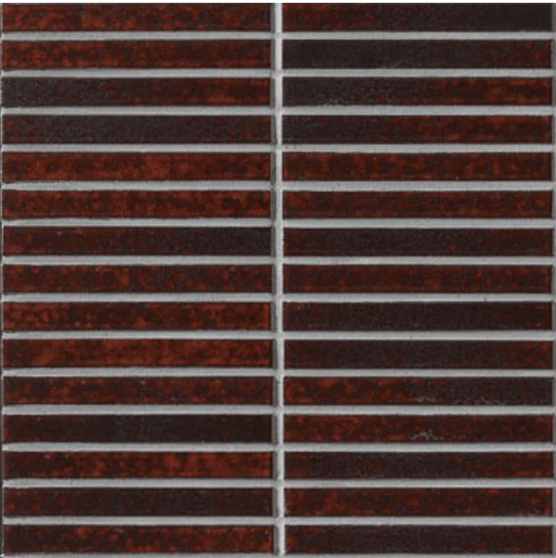 Japanese ceramic wall tiles Kuroaya Sample in Red from Mittsu Japanese Tiles