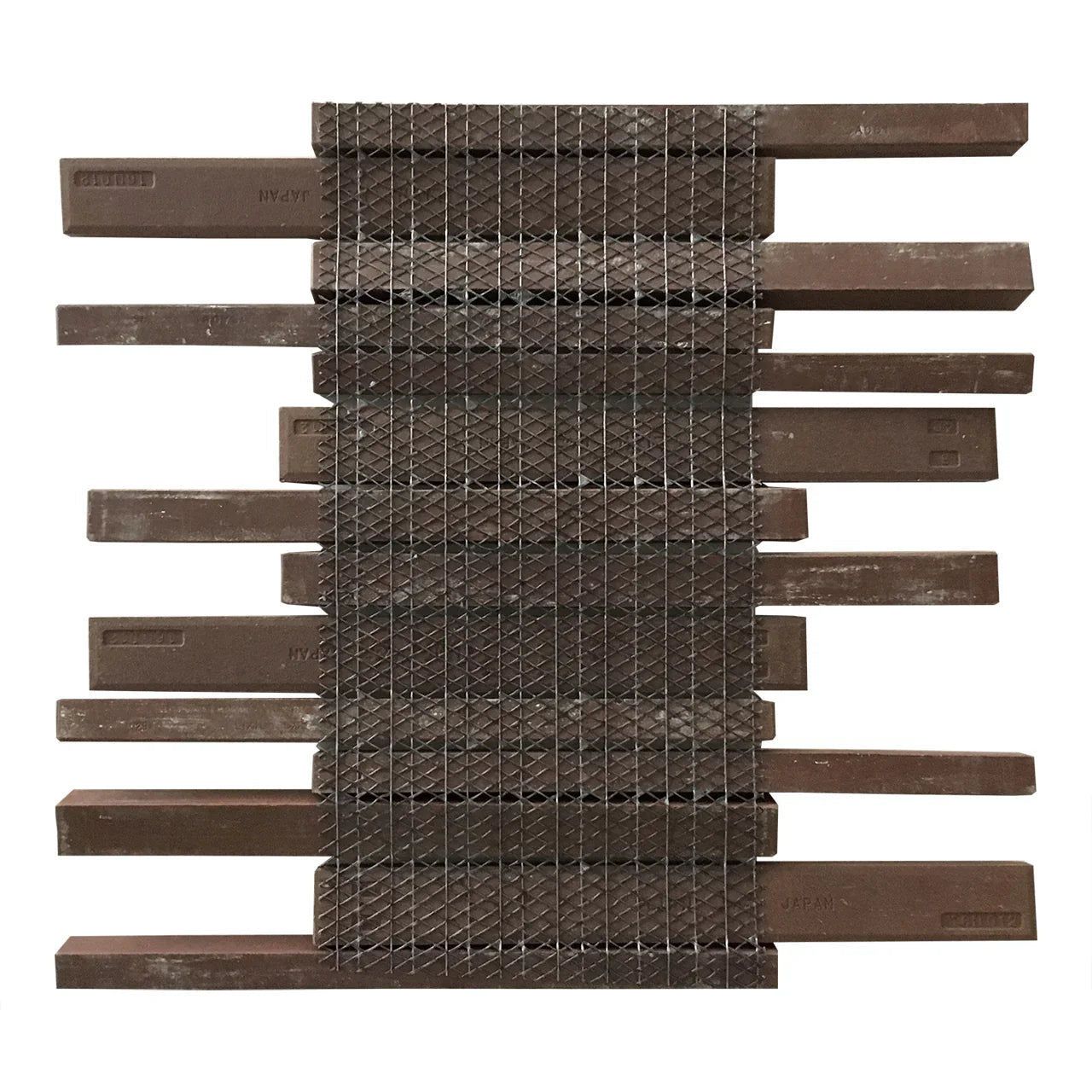 Japanese ceramic wall tiles Luminos Samples in Black from Mittsu Japanese Tiles