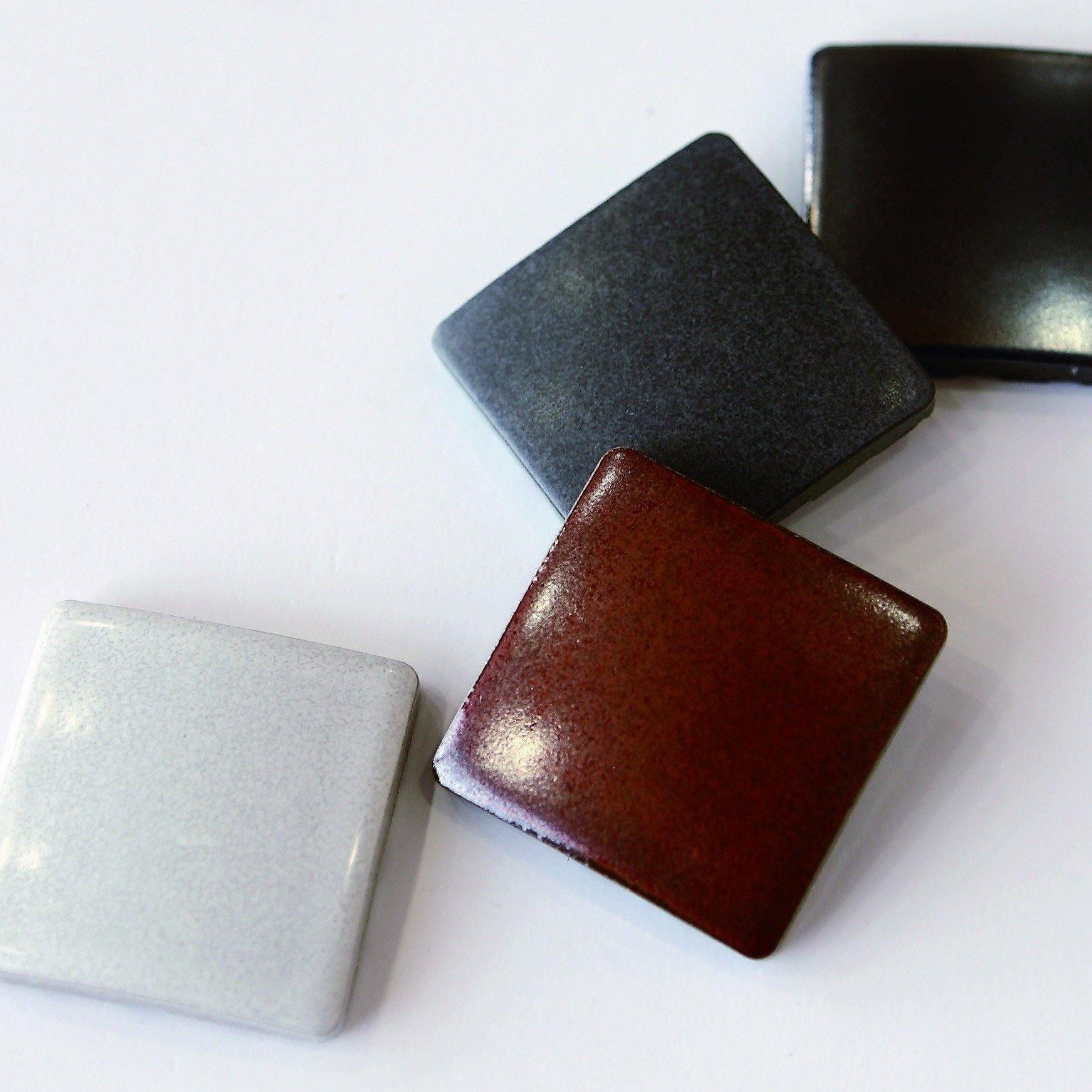 Japanese ceramic wall tiles Madoka R Sample in Red from Mittsu Japanese Tiles