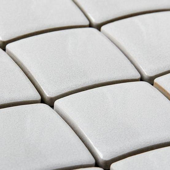 Japanese ceramic wall tiles Madoka R Sample in Red from Mittsu Japanese Tiles