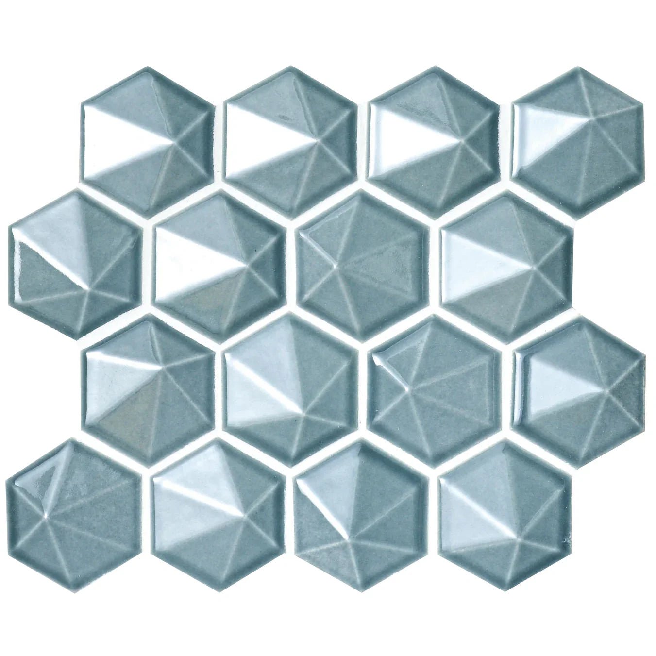 Japanese ceramic wall tiles Dimensions in Steel Blue from Mittsu Japanese Tiles