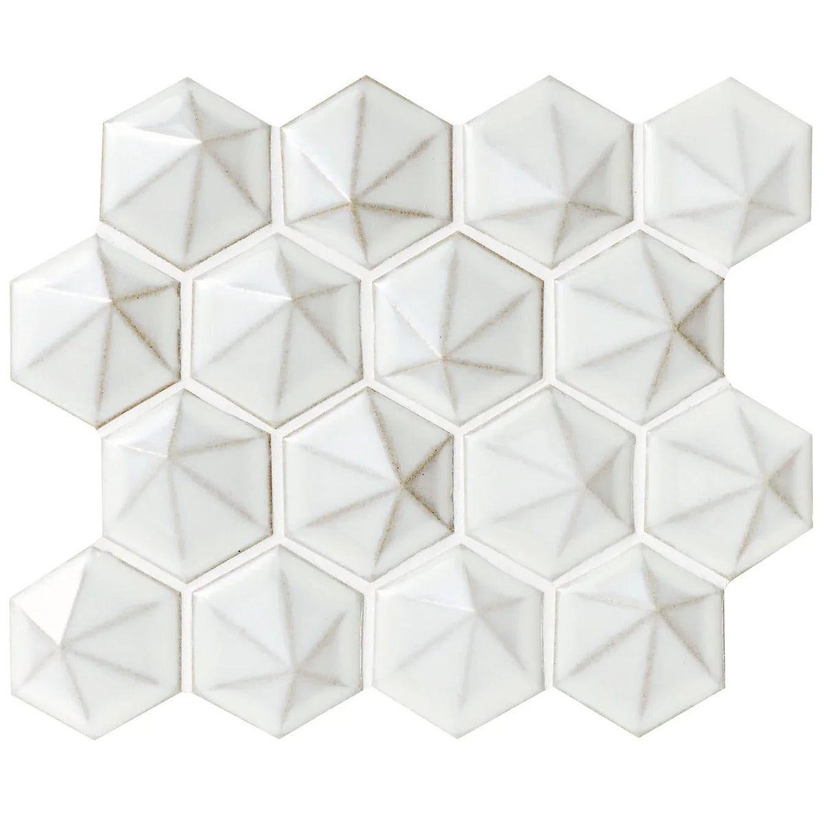 Japanese ceramic wall tiles Dimensions Sample in Milky White from Mittsu Japanese Tiles