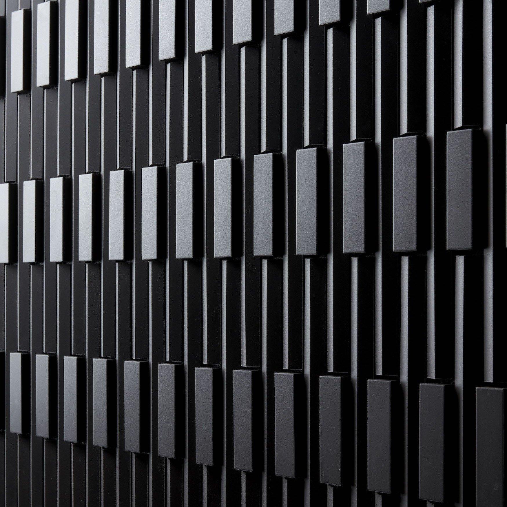 Japanese ceramic wall tiles Rhythmic II in White from Mittsu Japanese Tiles