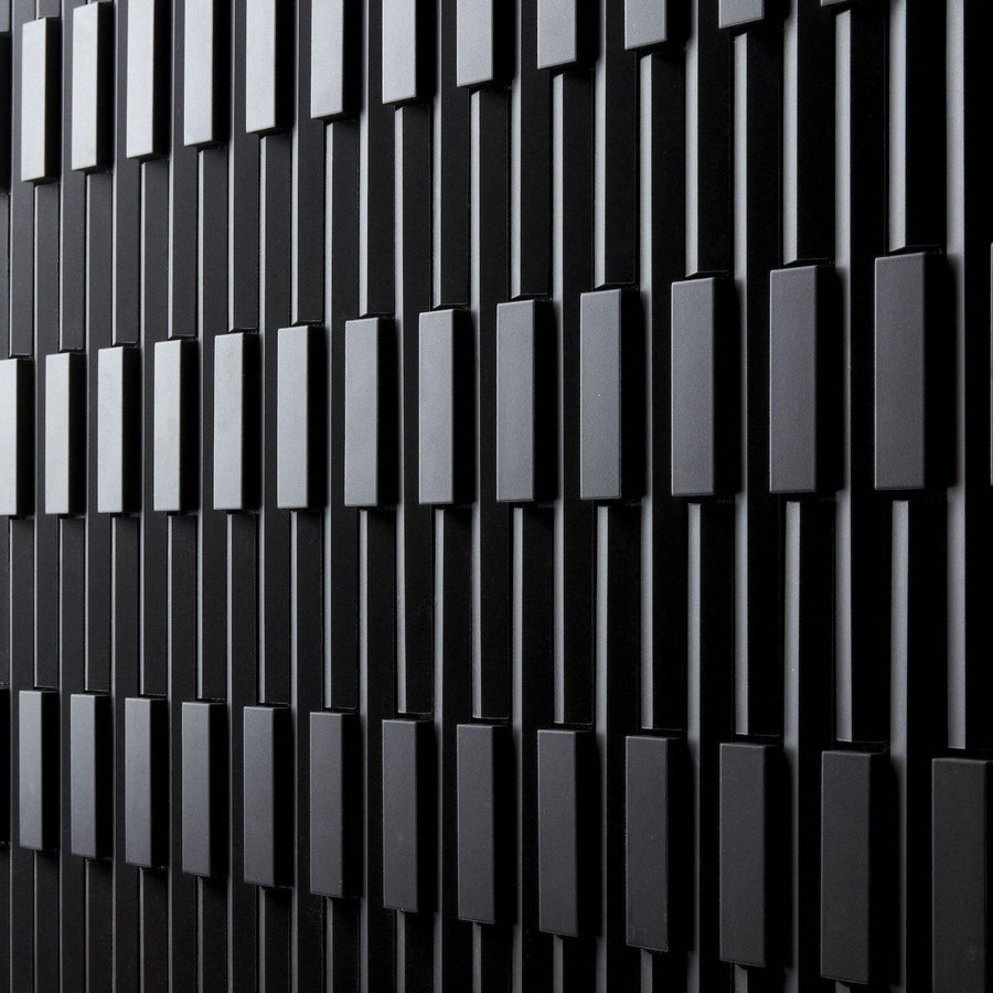 Japanese ceramic wall tiles Rhythmic II in White from Mittsu Japanese Tiles