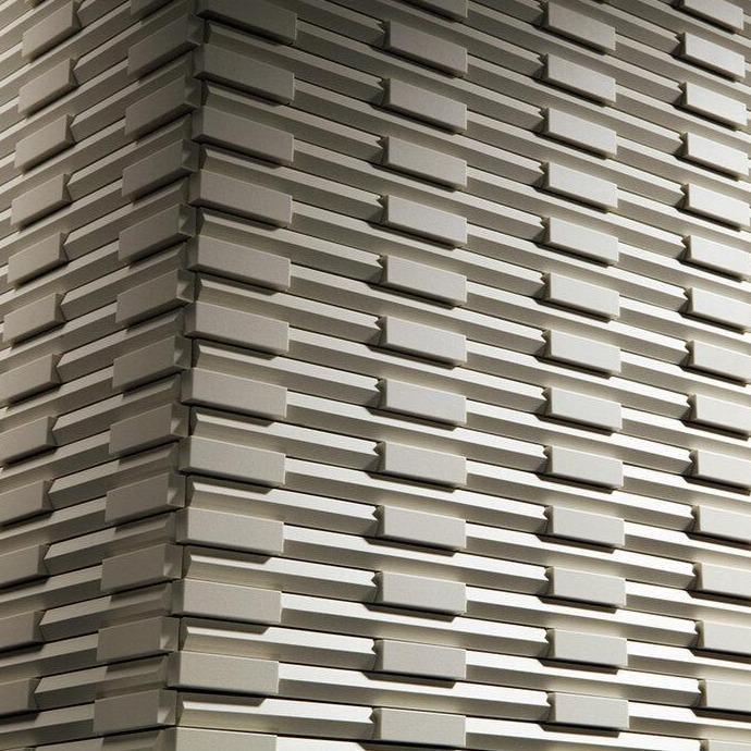 Japanese ceramic wall tiles Rhythmic II in White from Mittsu Japanese Tiles