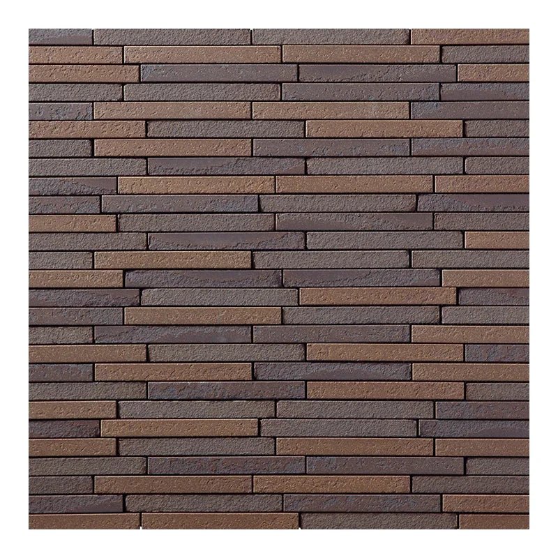 Japanese ceramic wall tiles Sabiuta II in Reddish Brown from Mittsu Japanese Tiles