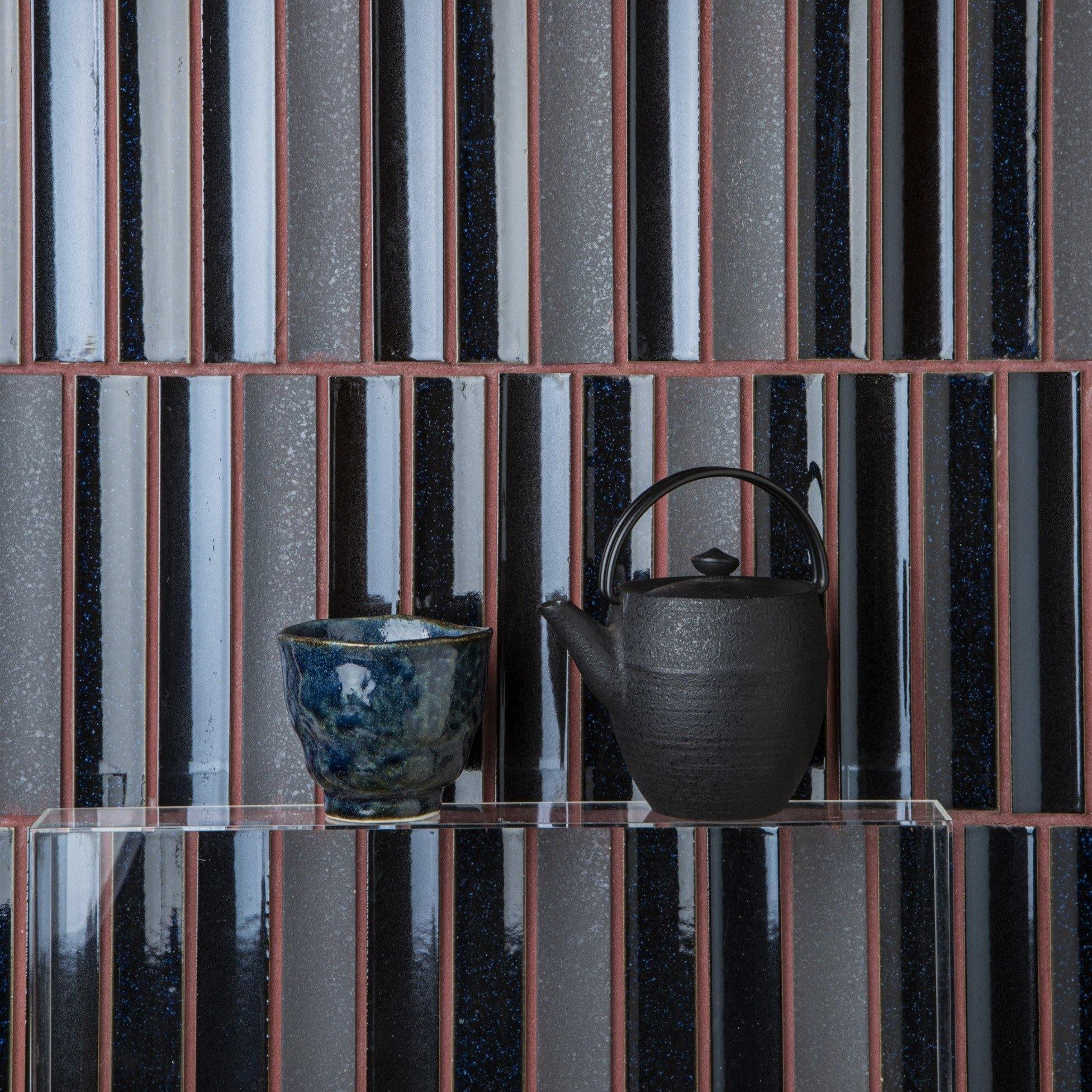 Japanese ceramic wall tiles Sairin in Matt White from Mittsu Japanese Tiles