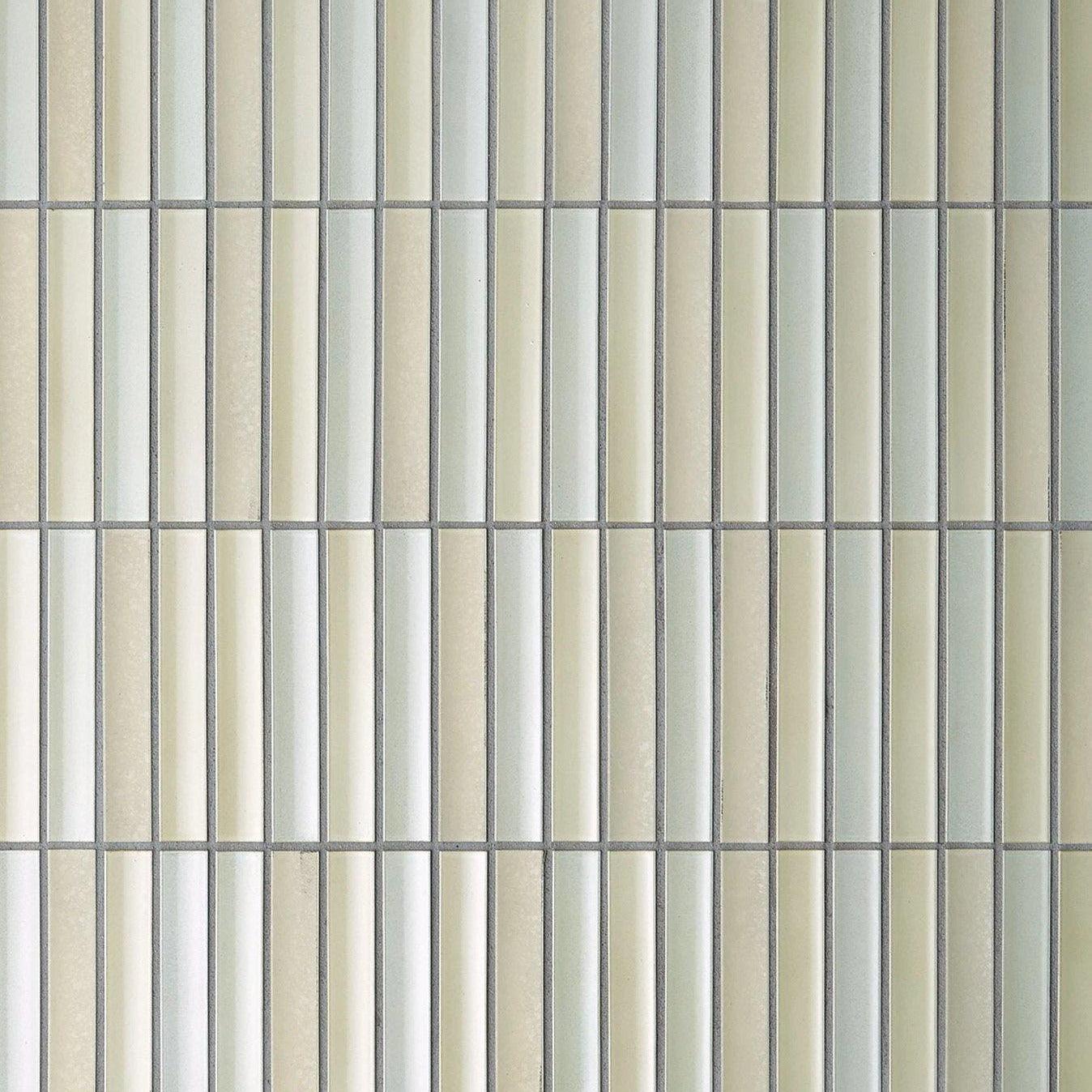 Japanese ceramic wall tiles Sairin Sample in Beige Mix from Mittsu Japanese Tiles