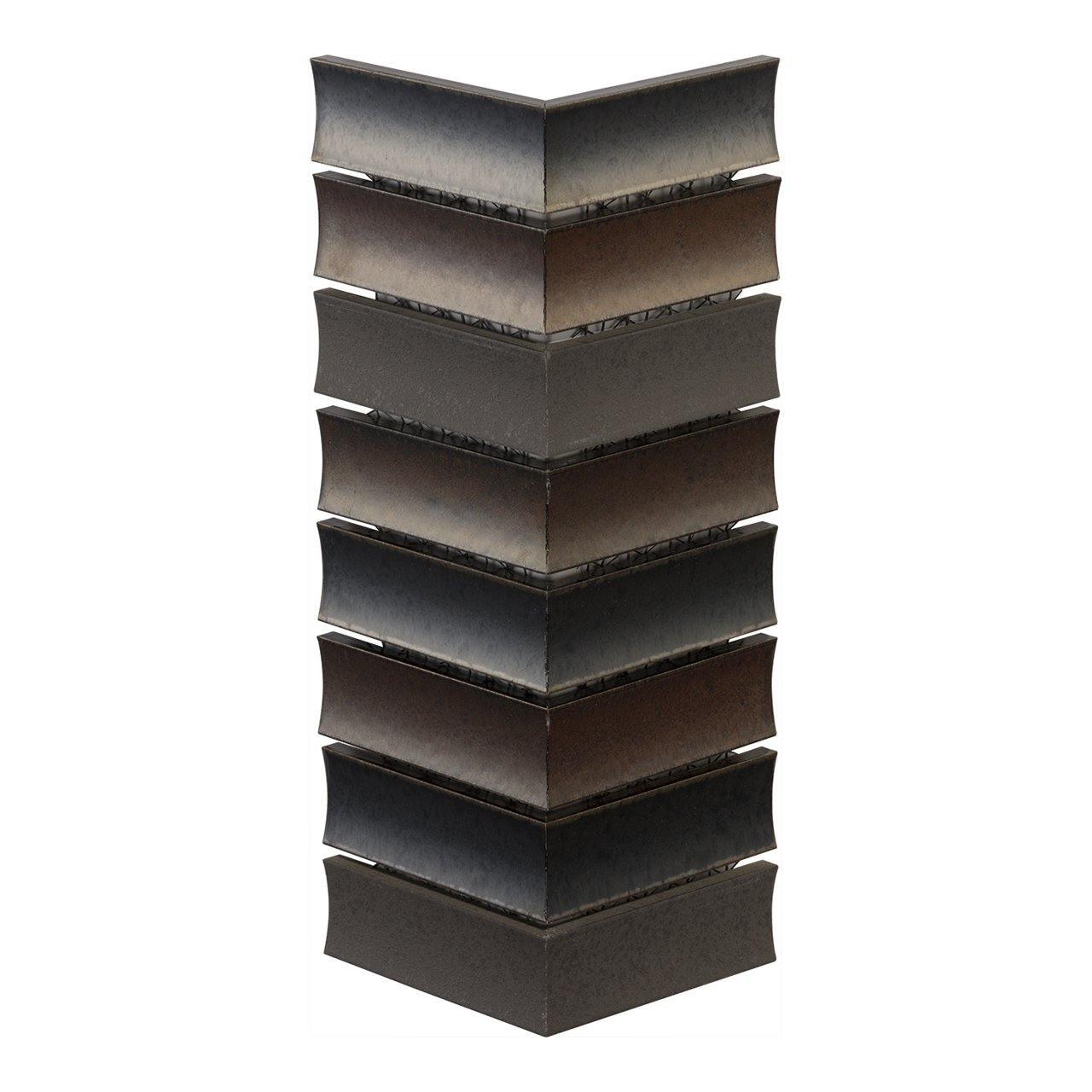 Japanese ceramic wall tiles Sairin Sample in Black Mix from Mittsu Japanese Tiles