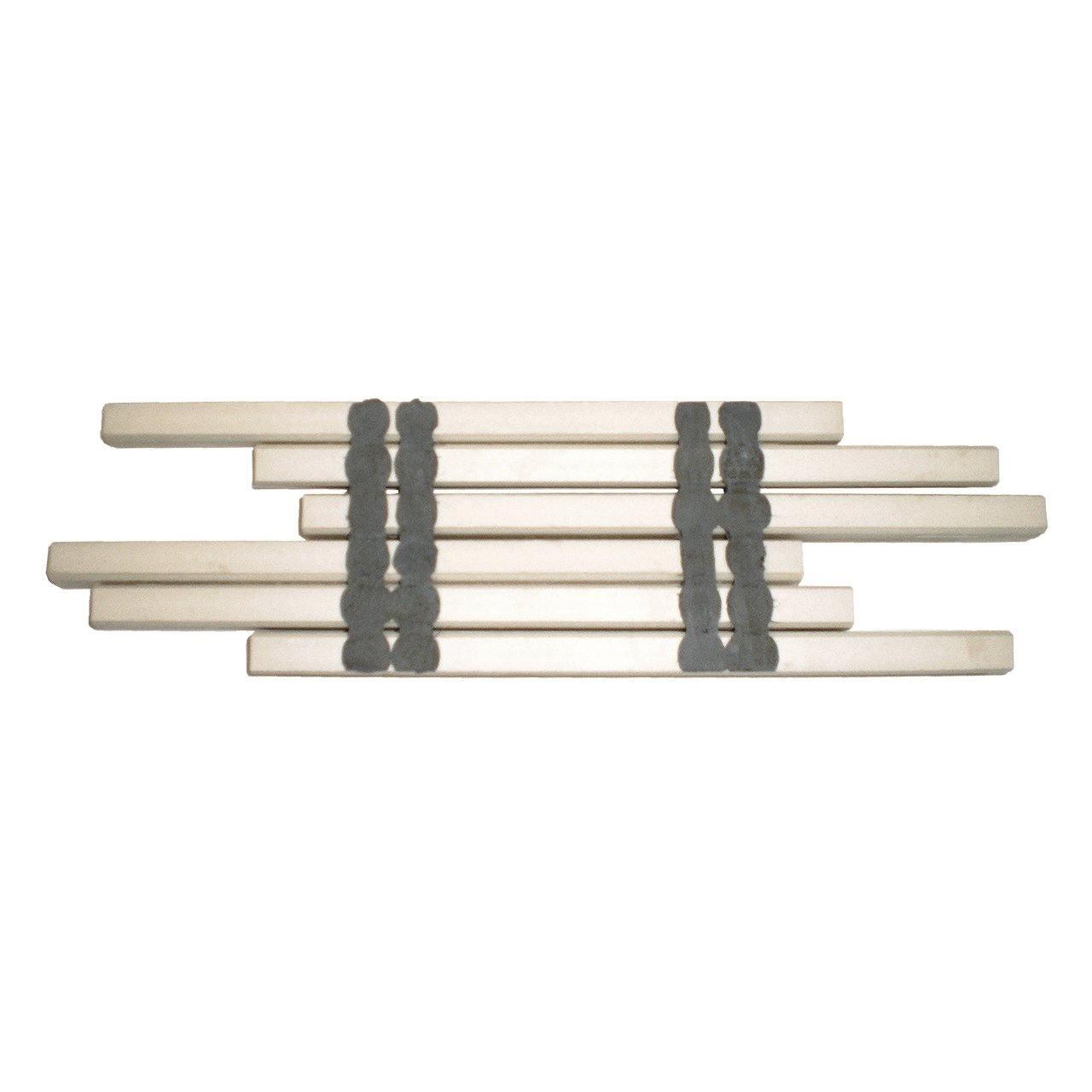 Japanese ceramic wall tiles Sentousai in White from Mittsu Japanese Tiles