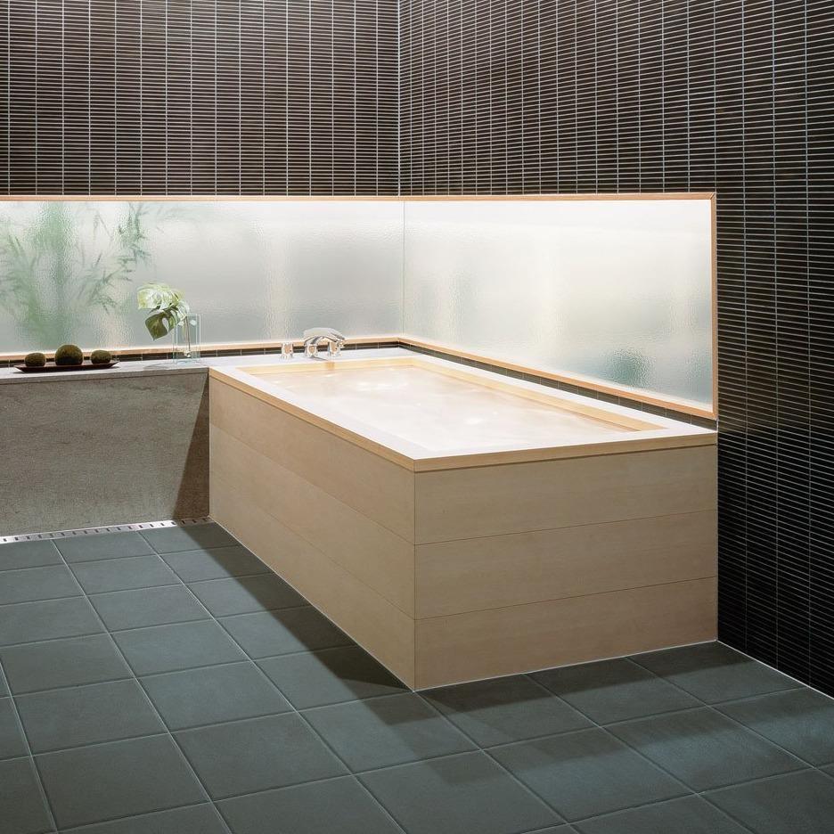 Thermal Slate Japanese porcelain floor tile in White – Mittsu Japanese Tiles
