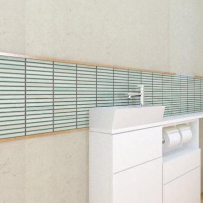 Japanese ceramic wall tiles Yohen Sample in Turquoise Blue from Mittsu Japanese Tiles