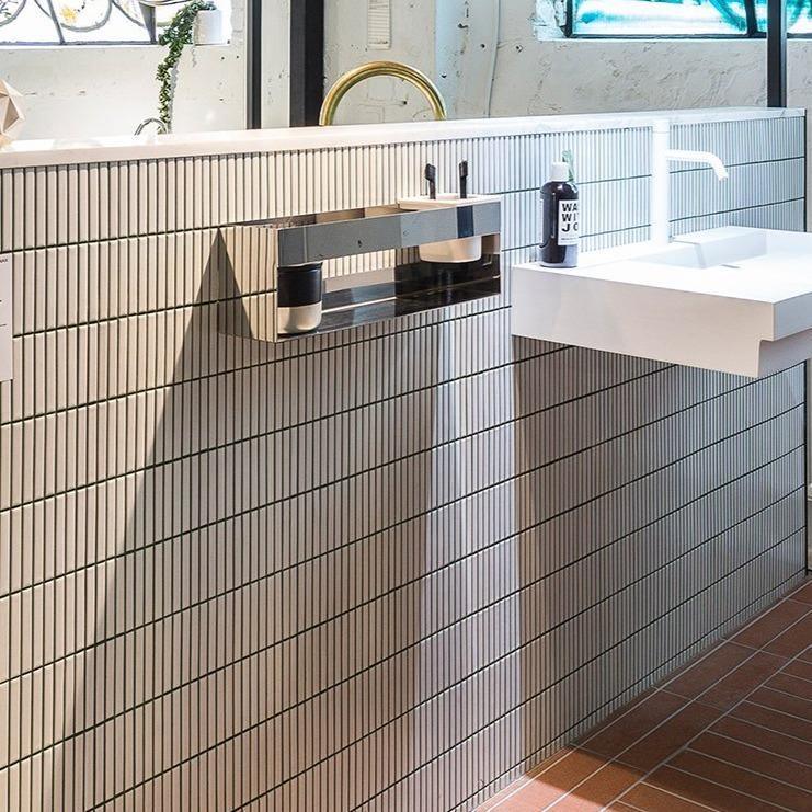 Japanese ceramic wall tiles Yohen Sample in Henna Mix from Mittsu Japanese Tiles