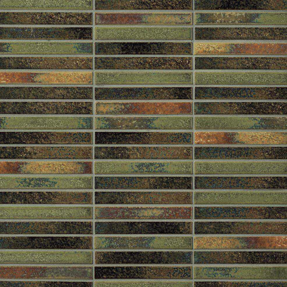 Japanese ceramic wall tiles Yohen Sample in Dark Grey Mix from Mittsu Japanese Tiles