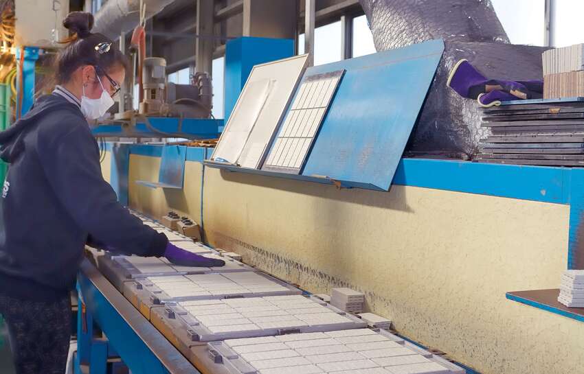 Japanese tile production and inspection process