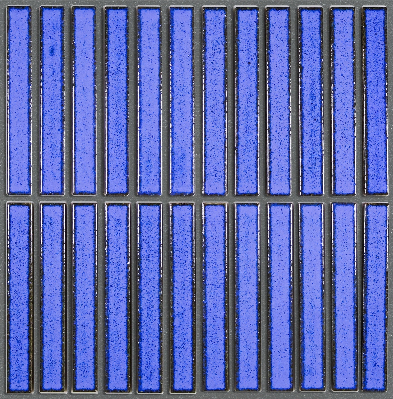 Kaji Border Blue tiles shown with simulated mid-grey grout